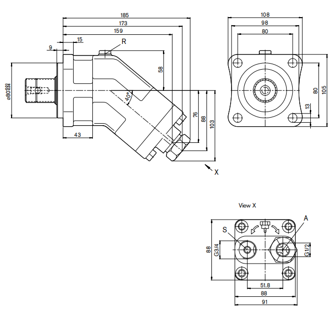 Поршневой насос Rexroth A17FO