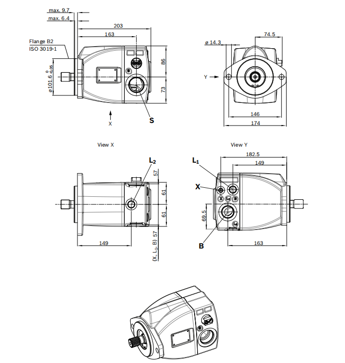 насос гидравлический Rexroth A1VO 35