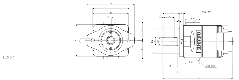 Sumitomo QT Шестеренчатый насос низкого давления QX31 QX41 QX51 QX61